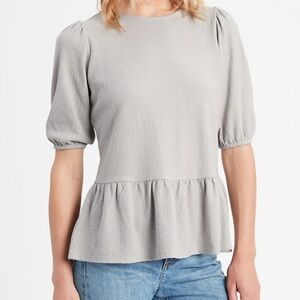 Banana Republic Classic Peplum Top | Grey | Size: S | Women